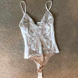 White Lace Small Bodysuit, worn once